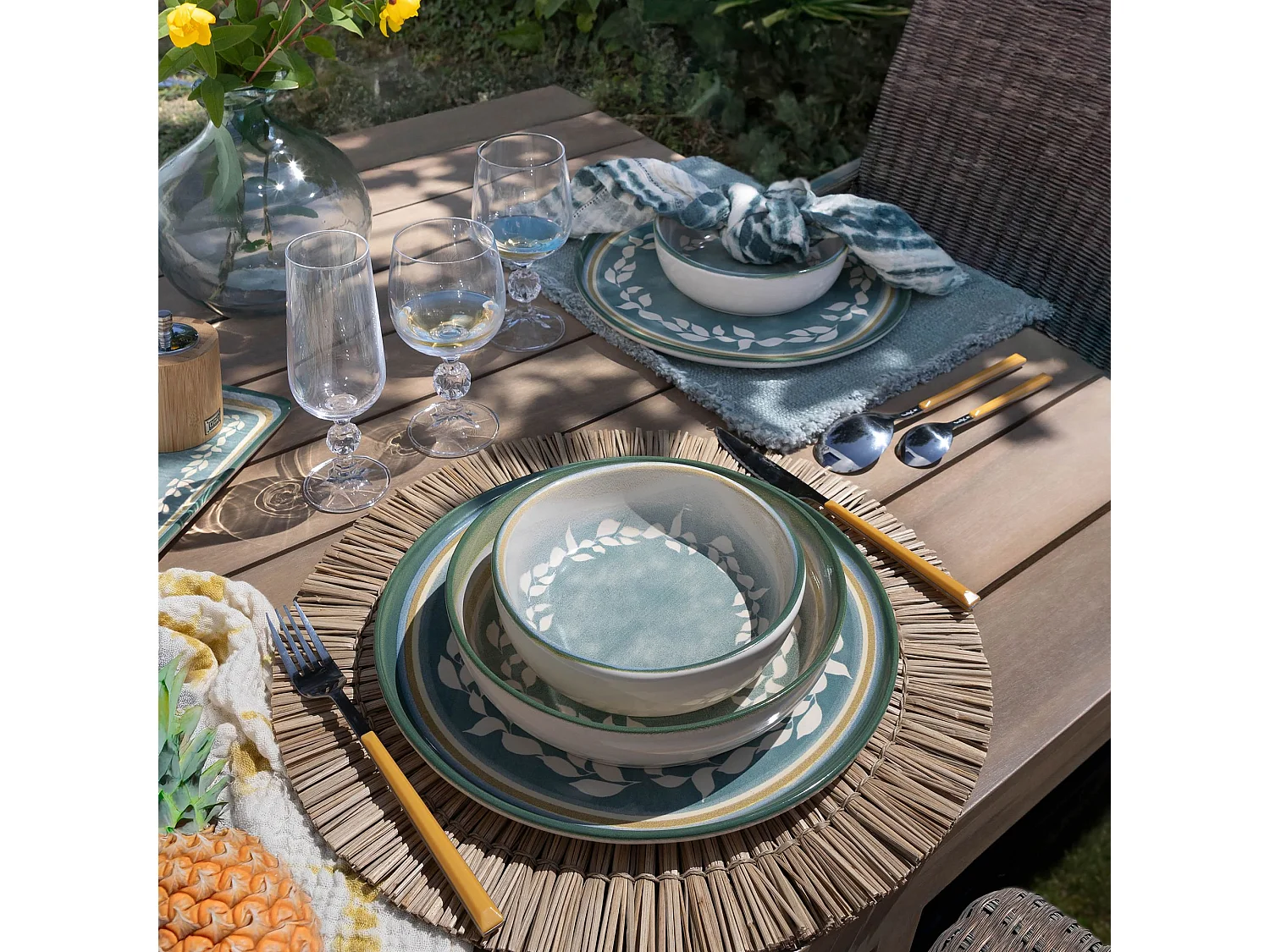 Novastyl - Lot 6 Coupelles Capria 16cm En Faience Vert