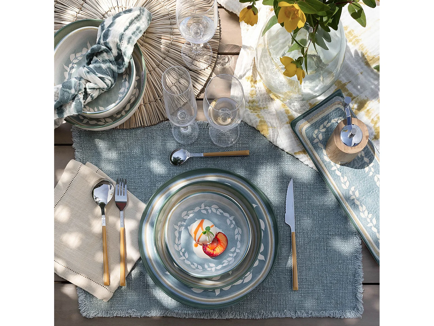 Novastyl - Lot 6 Coupelles Capria 16cm En Faience Vert