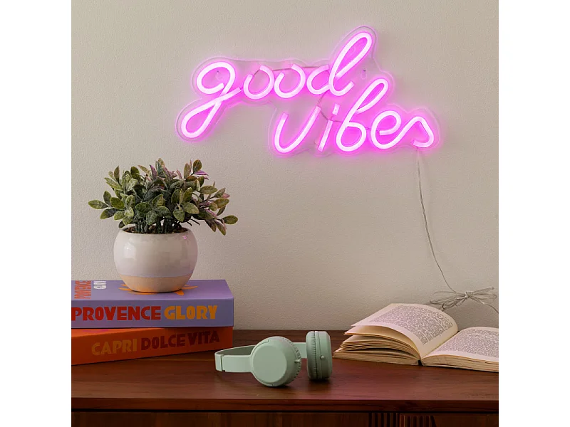 Neón LED de pared "Good Vibes