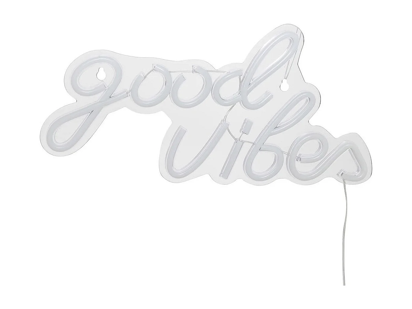 Lampe Murale Néon LED "Good Vibes" 40cm Rose