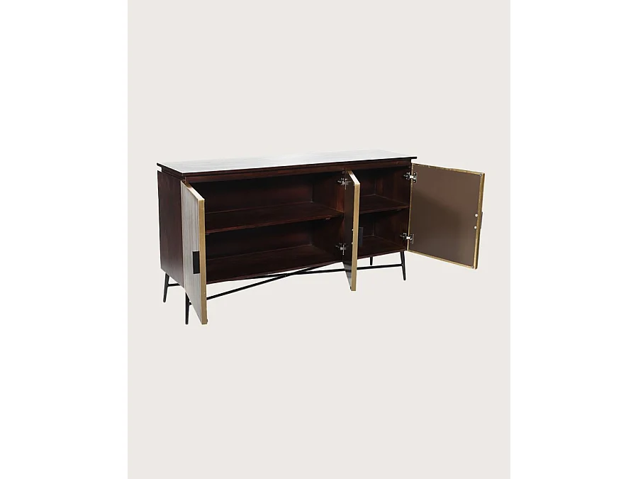 Moon- Grand buffet finition laiton vieilli 150 cm