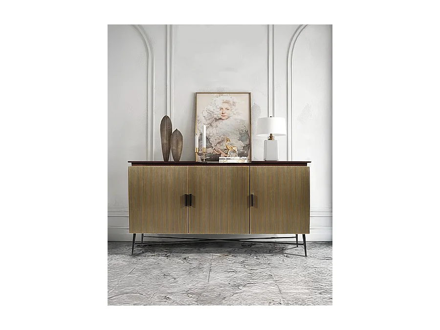 Moon- Grand buffet finition laiton vieilli 150 cm