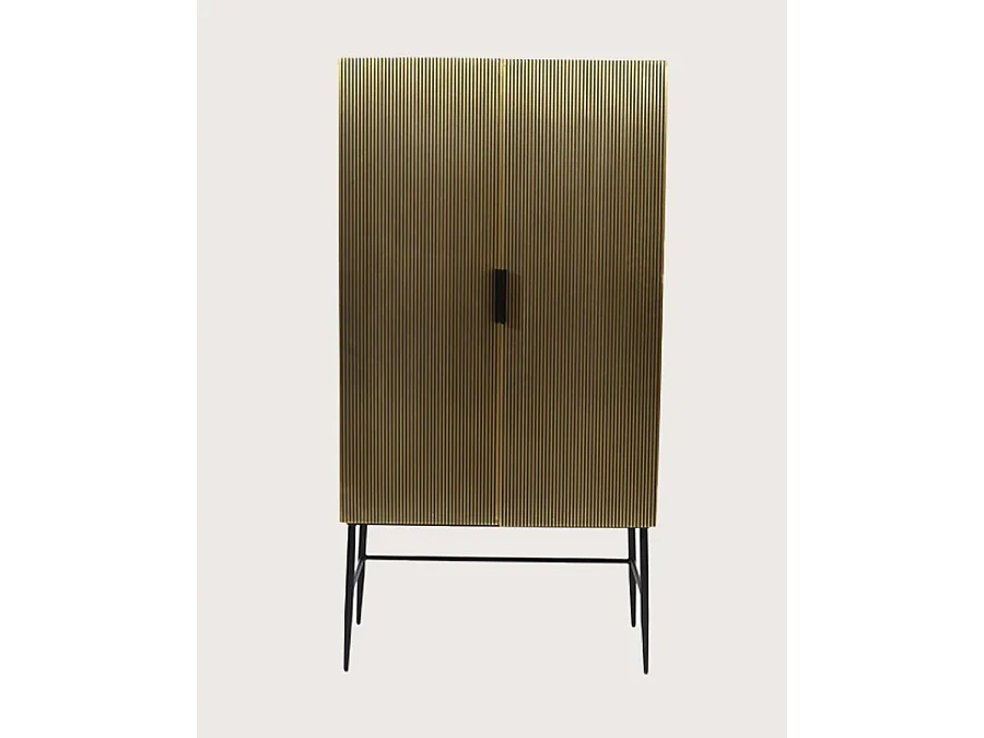 Moon - Meuble bar finition laiton vieilli