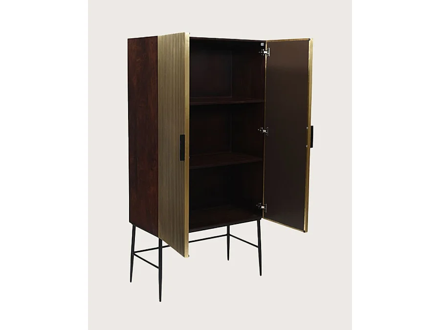 Moon - Meuble bar finition laiton vieilli