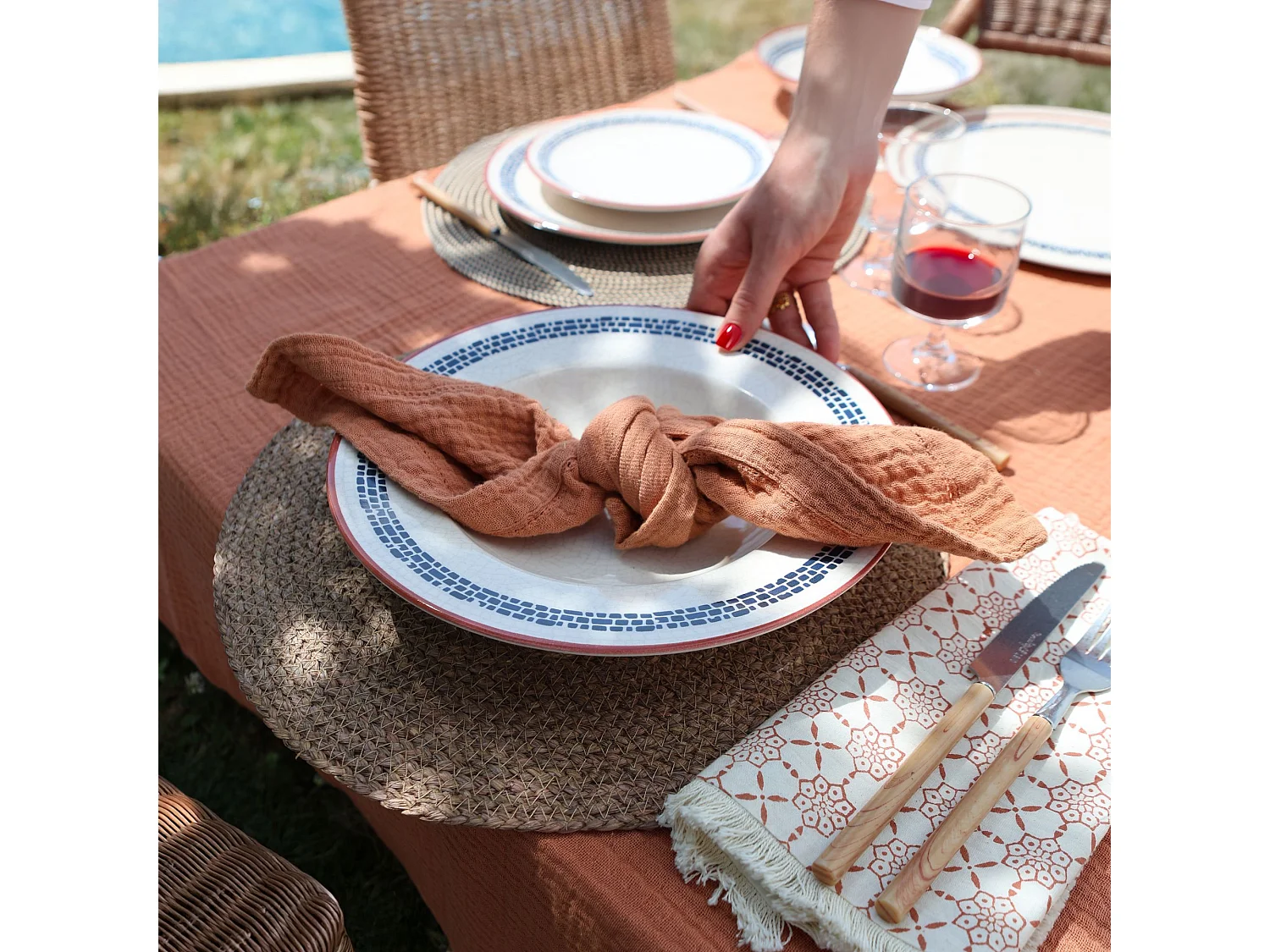 Novastyl - Lot 6 Assiettes A Pates Amatxi 28cm En Faience Blanc