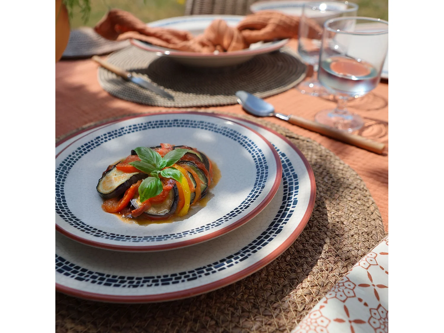 Novastyl - Lot 6 Assiettes A Dessert Amatxi 20cm En Faience Blanc