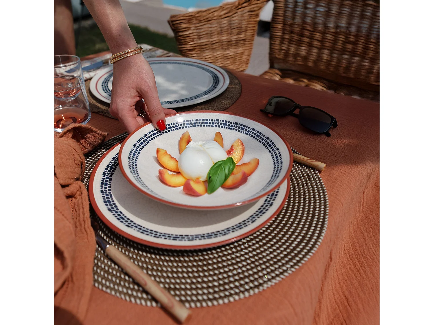 Novastyl - Lot 6 Assiettes Creuses Amatxi 21cm En Faience Blanc