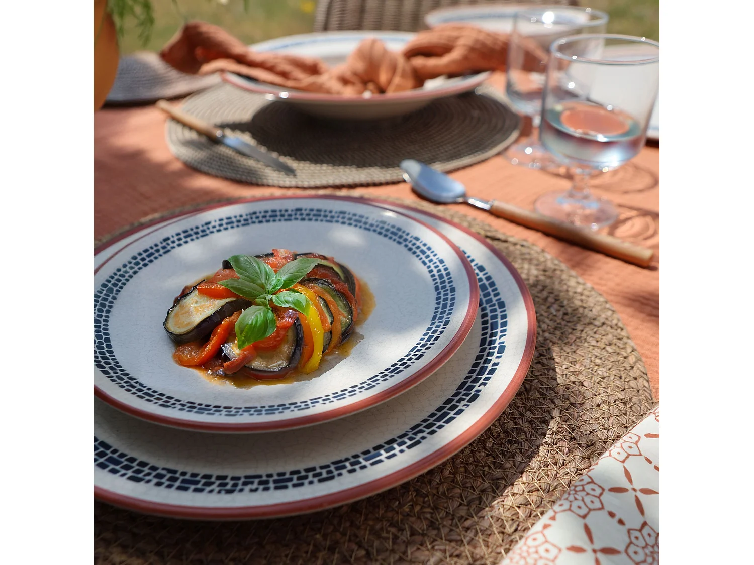 Novastyl - Lot 6 Assiettes Plates Amatxi 25cm En Faience Blanc