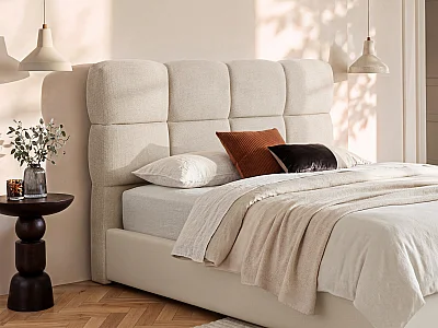 Kopfteil 180 cm - Strukturstoff - Beige - DAMADO