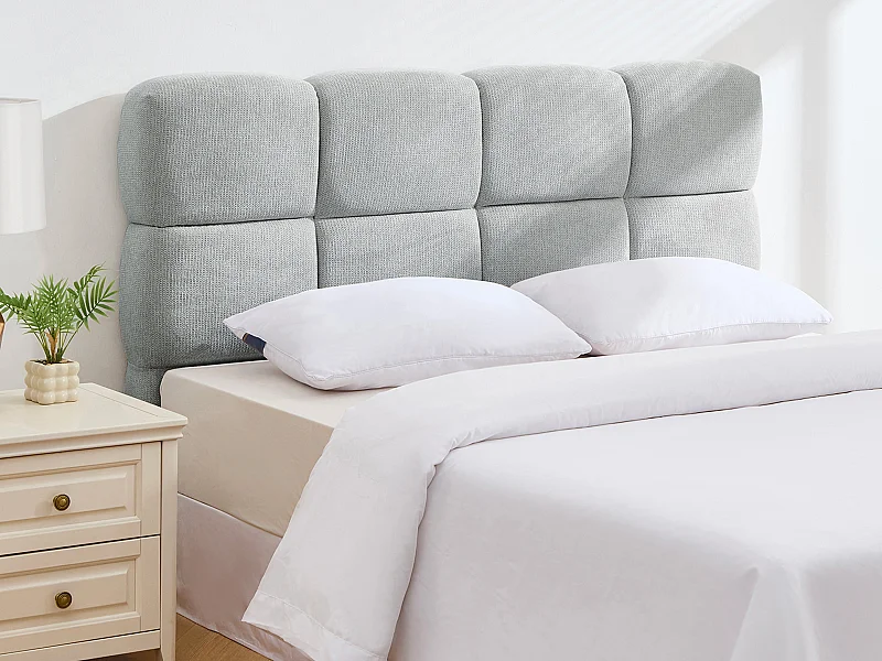 Tête de lit 160 cm - Tissu texturé - Gris clair - DAMADO de Pascal Morabito