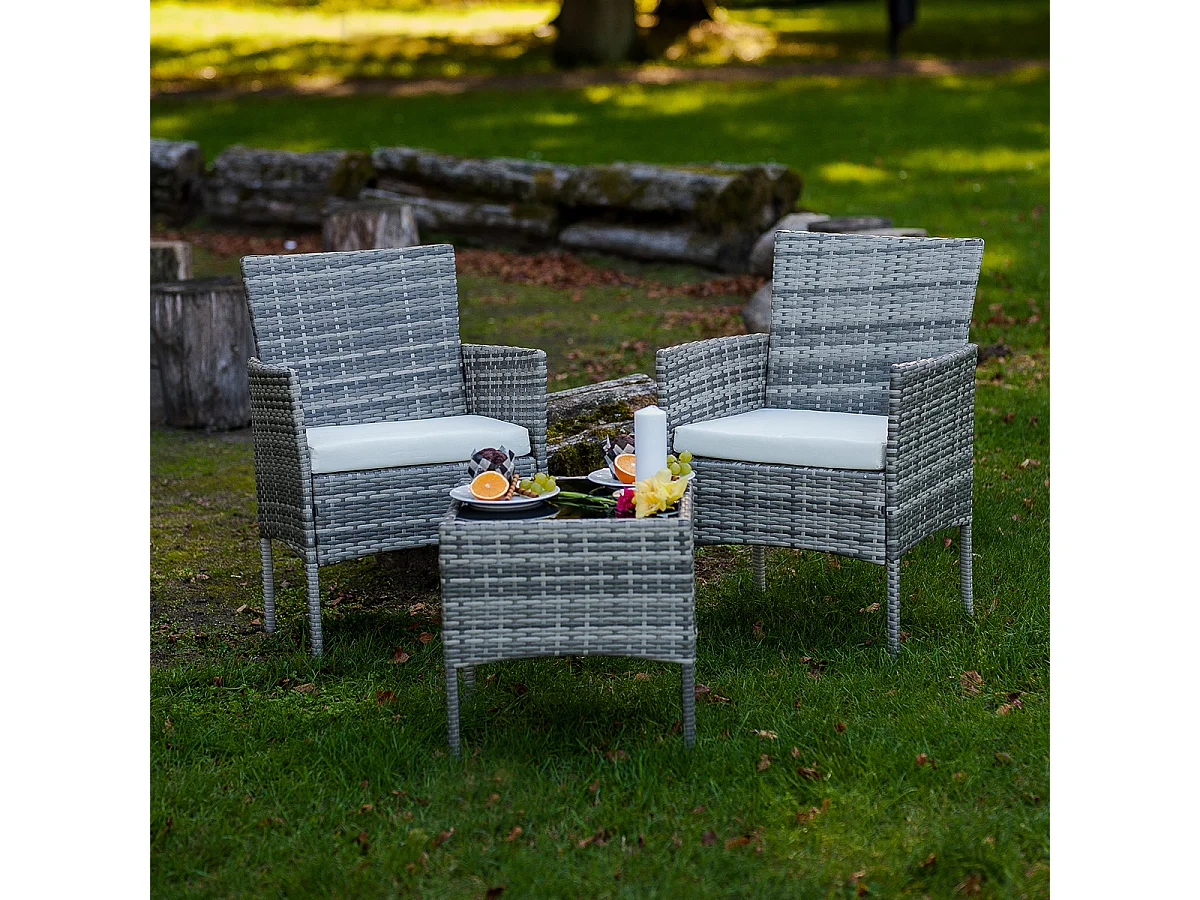 Set de terraza 2 plazas Monaco Gris