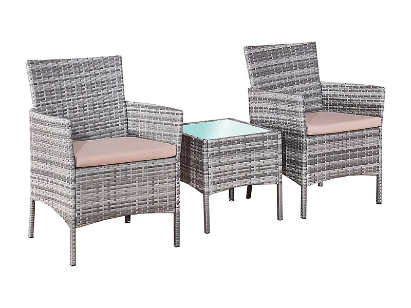 Set de terraza 2 plazas Monaco Gris