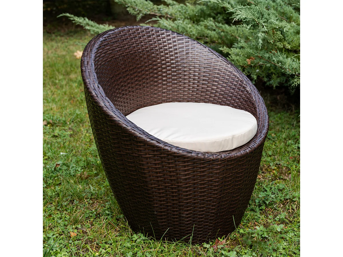 Set di mobili da giardino a 2 posti Los Angeles Marrone scuro