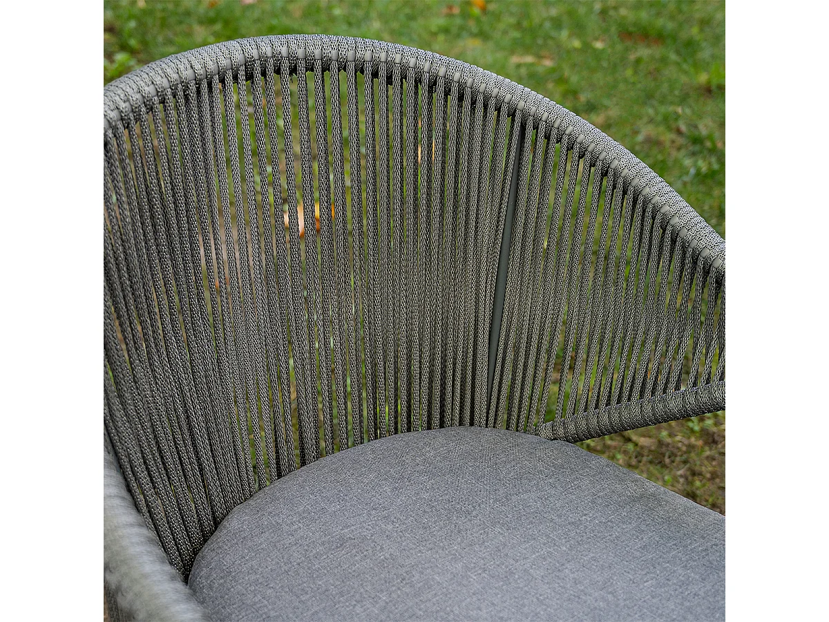 Set di mobili da giardino a 2 posti Palermo Grigio scuro