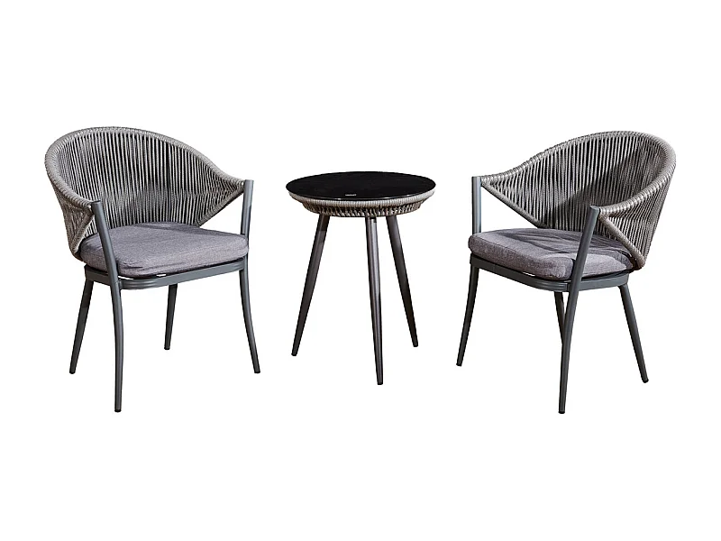 Set de terraza 2 plazas Palermo Gris oscuro