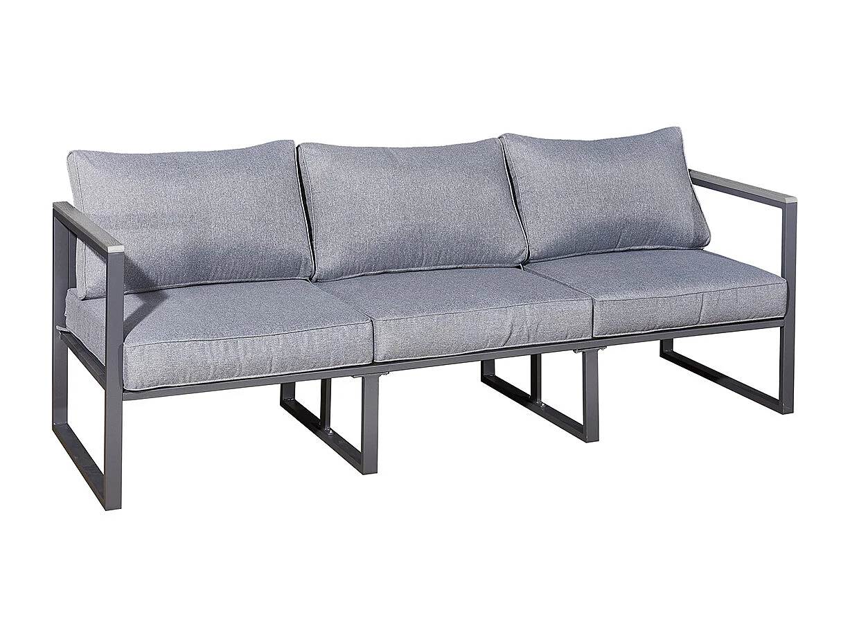 Salon de jardin 3 personnes Sevilla Gris