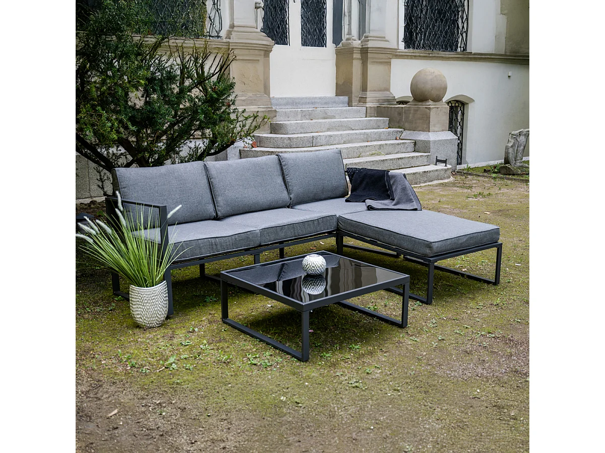 Set di mobili da giardino a 3 posti Sevilla Grigio