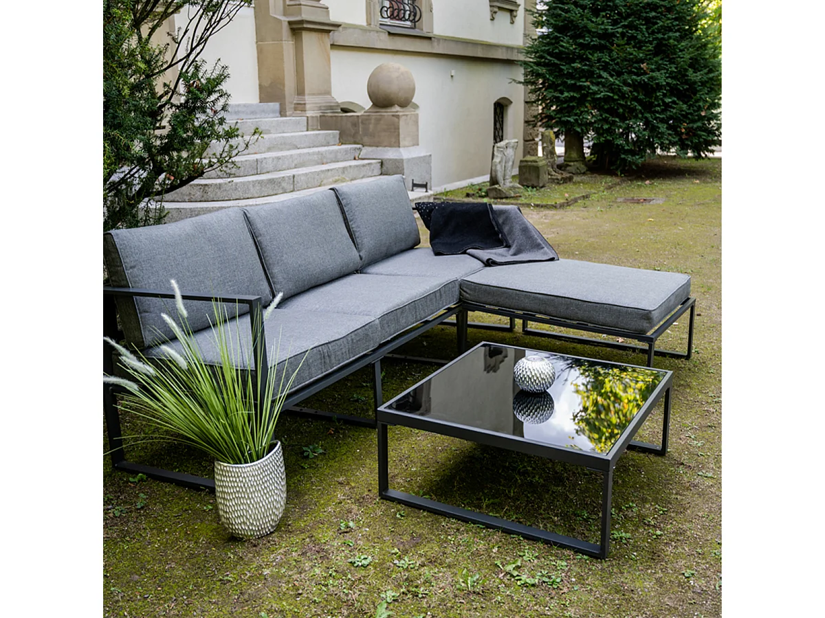 Set di mobili da giardino a 3 posti Sevilla Grigio
