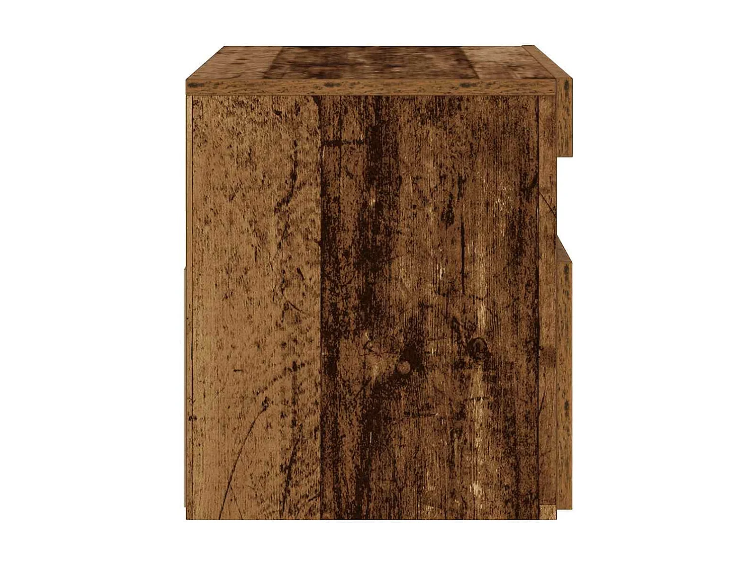 Table de chevet avec lumières LED vieux bois bois d'ingénierie