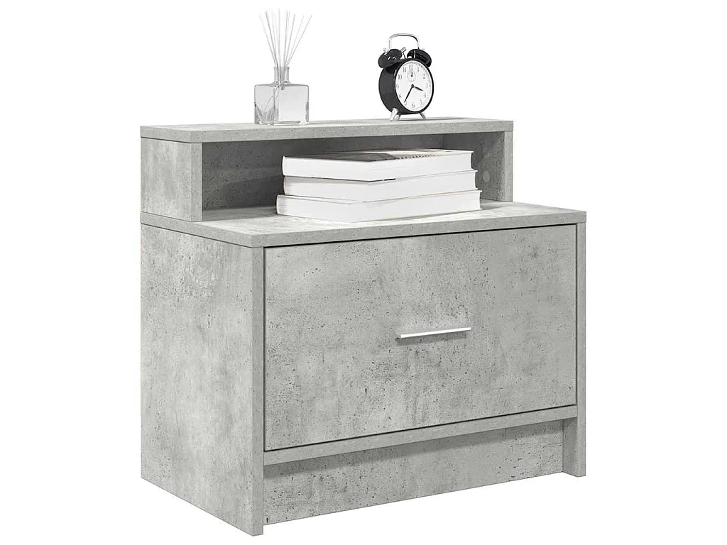 Nachtkastjes 2 st met lade 51x31x47 cm betongrijs