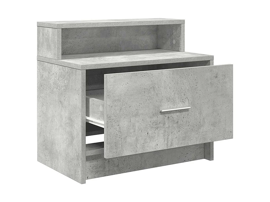Nachtkastjes 2 st met lade 51x31x47 cm betongrijs