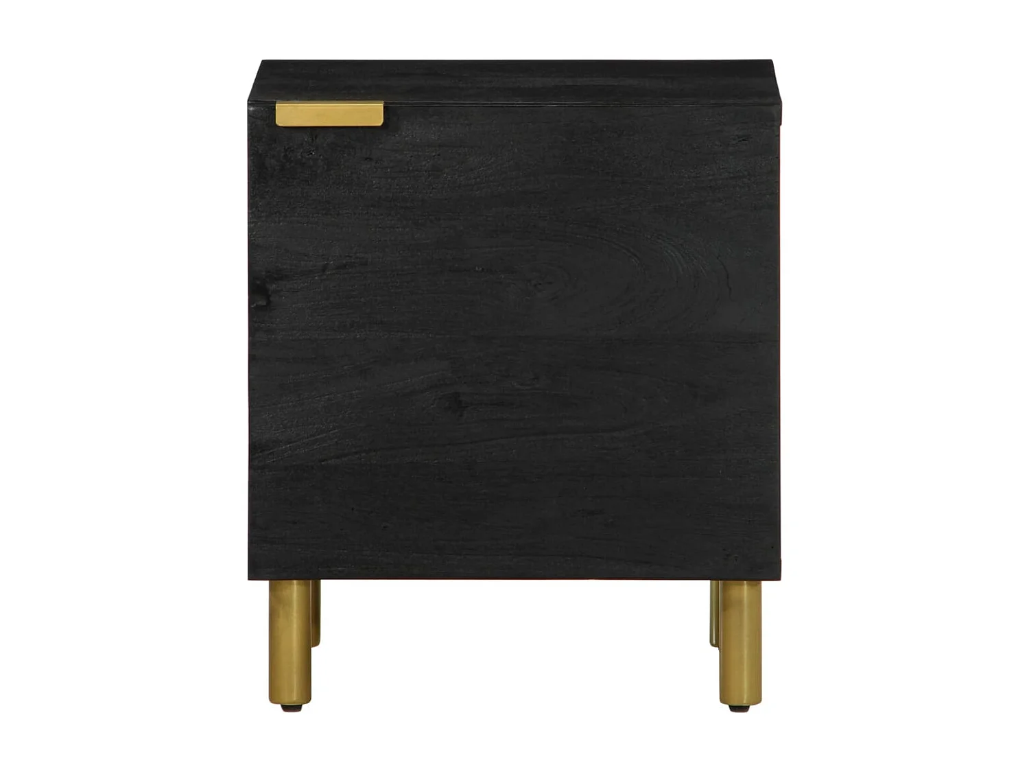 Tables de chevet 2 pcs noir 40x33x46 cm bois de manguier solide