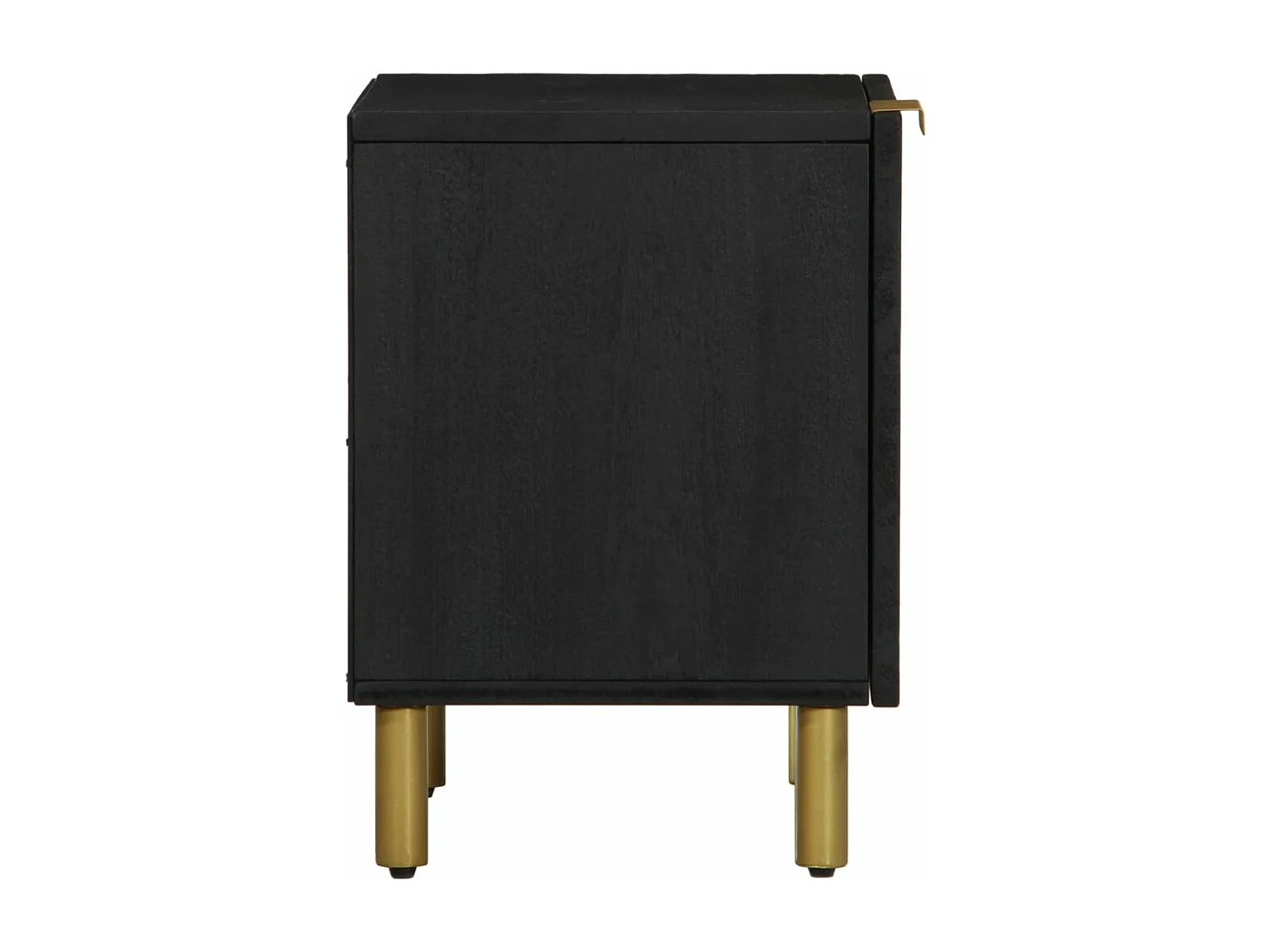 Tables de chevet 2 pcs noir 40x33x46 cm bois de manguier solide