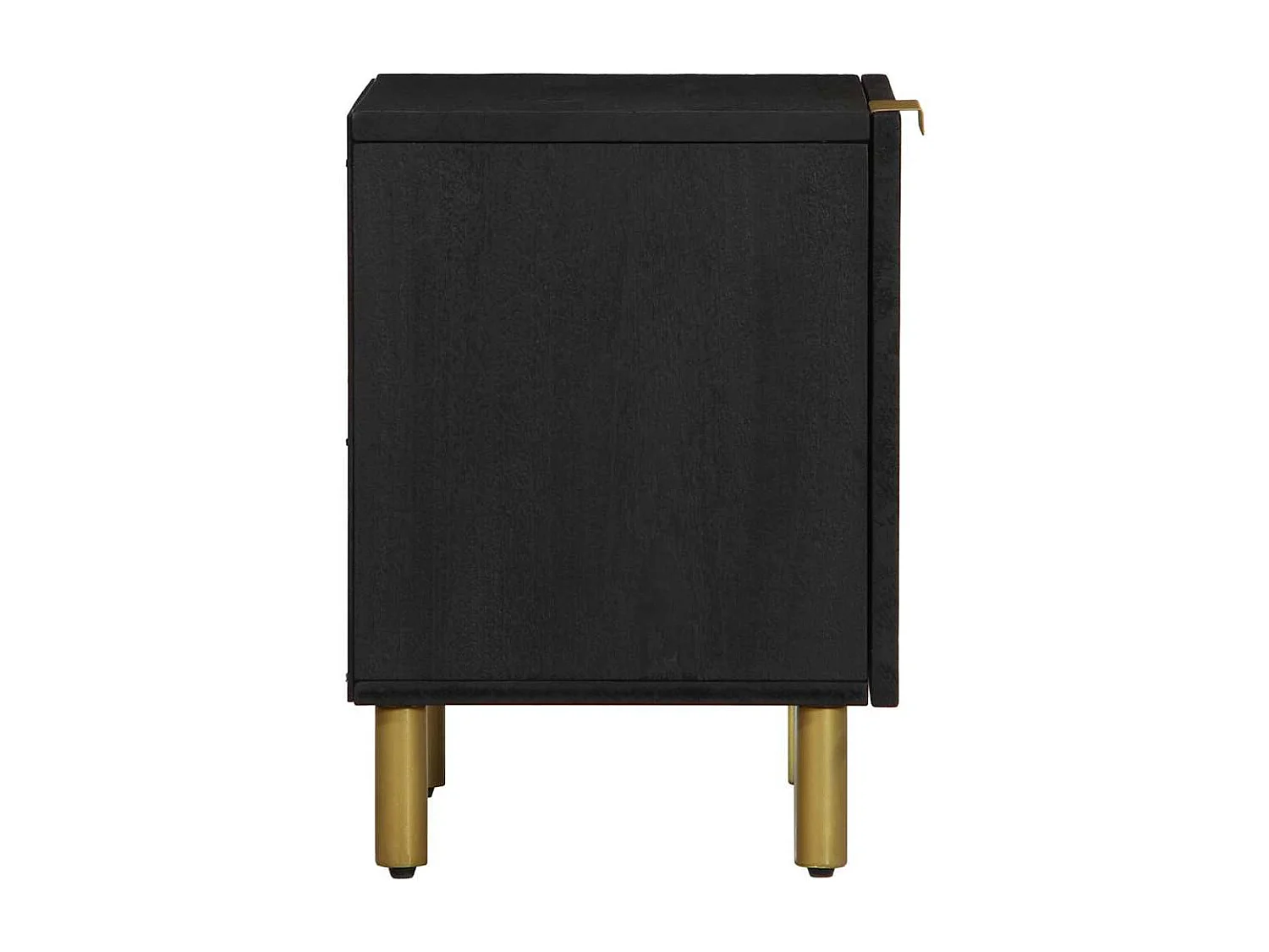 Tables de chevet 2 pcs noir 40x33x46 cm bois de manguier solide