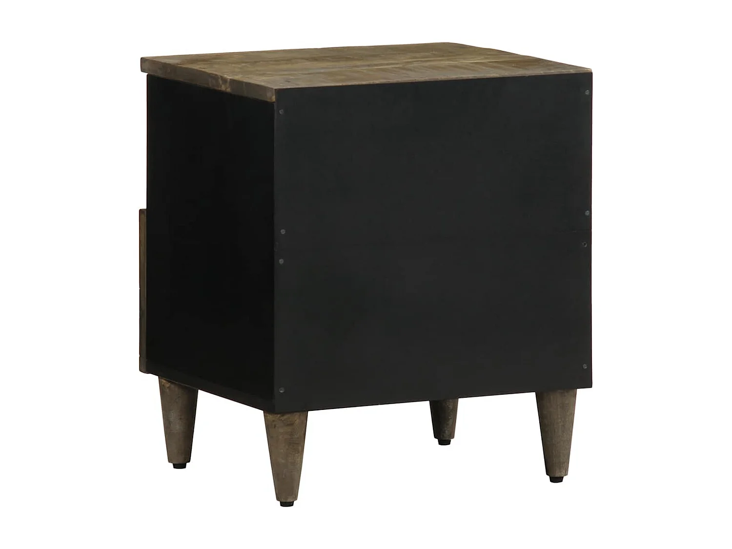 Tables chevet 2 pcs gris clair 40x33x46 cm bois manguier solide