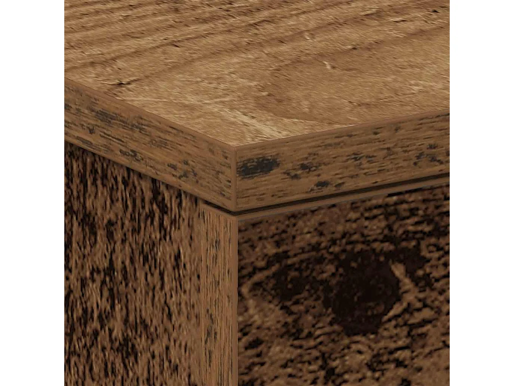 Tables de chevet 2 pcs vieux bois 38x35x55 cm bois d'ingénierie