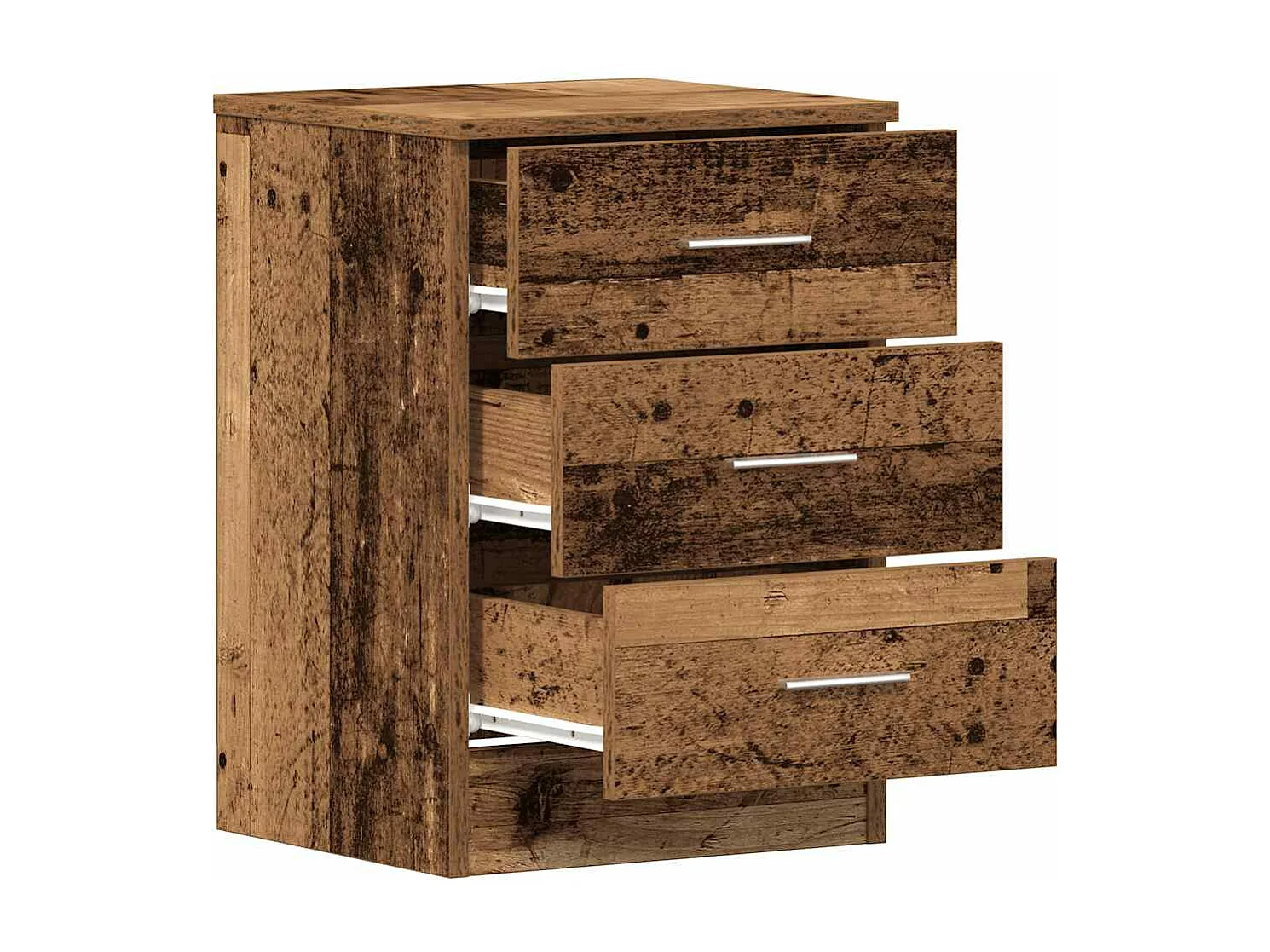 Mesitas noche 2uds madera contrachapada madera vieja 38x35x55cm