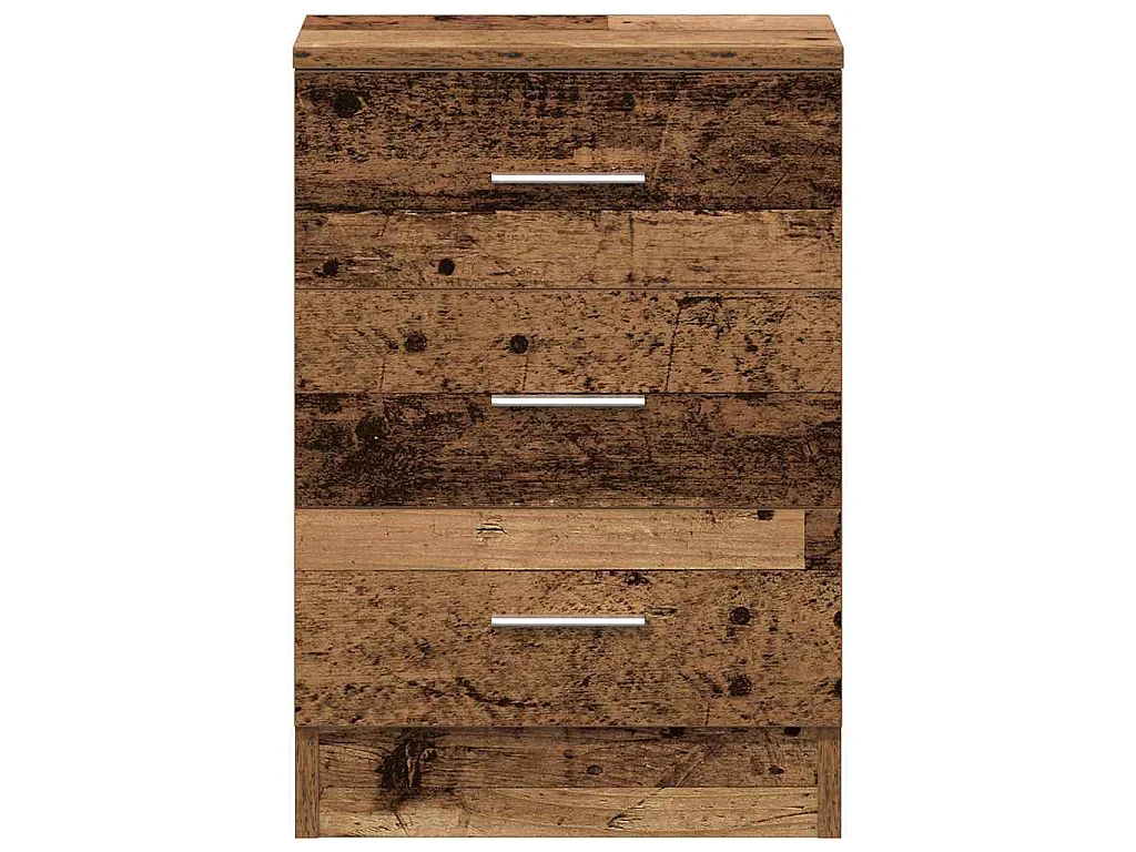 Tables de chevet 2 pcs vieux bois 38x35x55 cm bois d'ingénierie