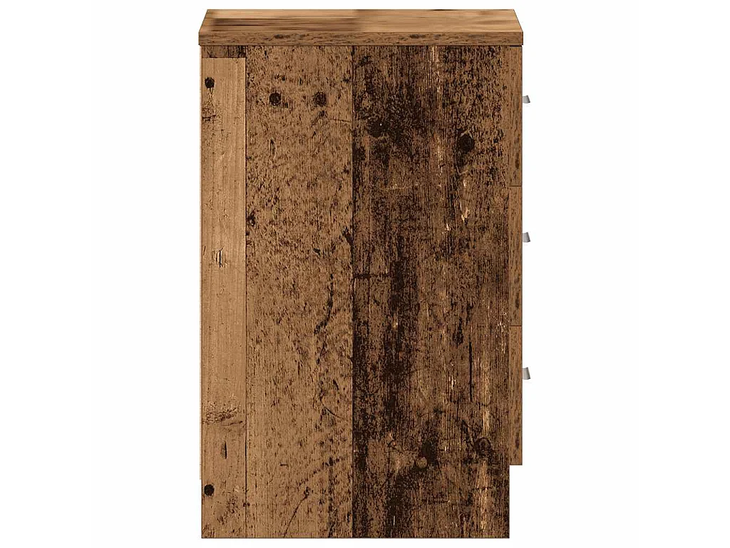Tables de chevet 2 pcs vieux bois 38x35x55 cm bois d'ingénierie