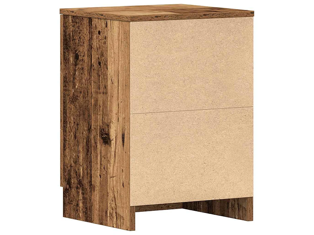 Tables de chevet 2 pcs vieux bois 38x35x55 cm bois d'ingénierie