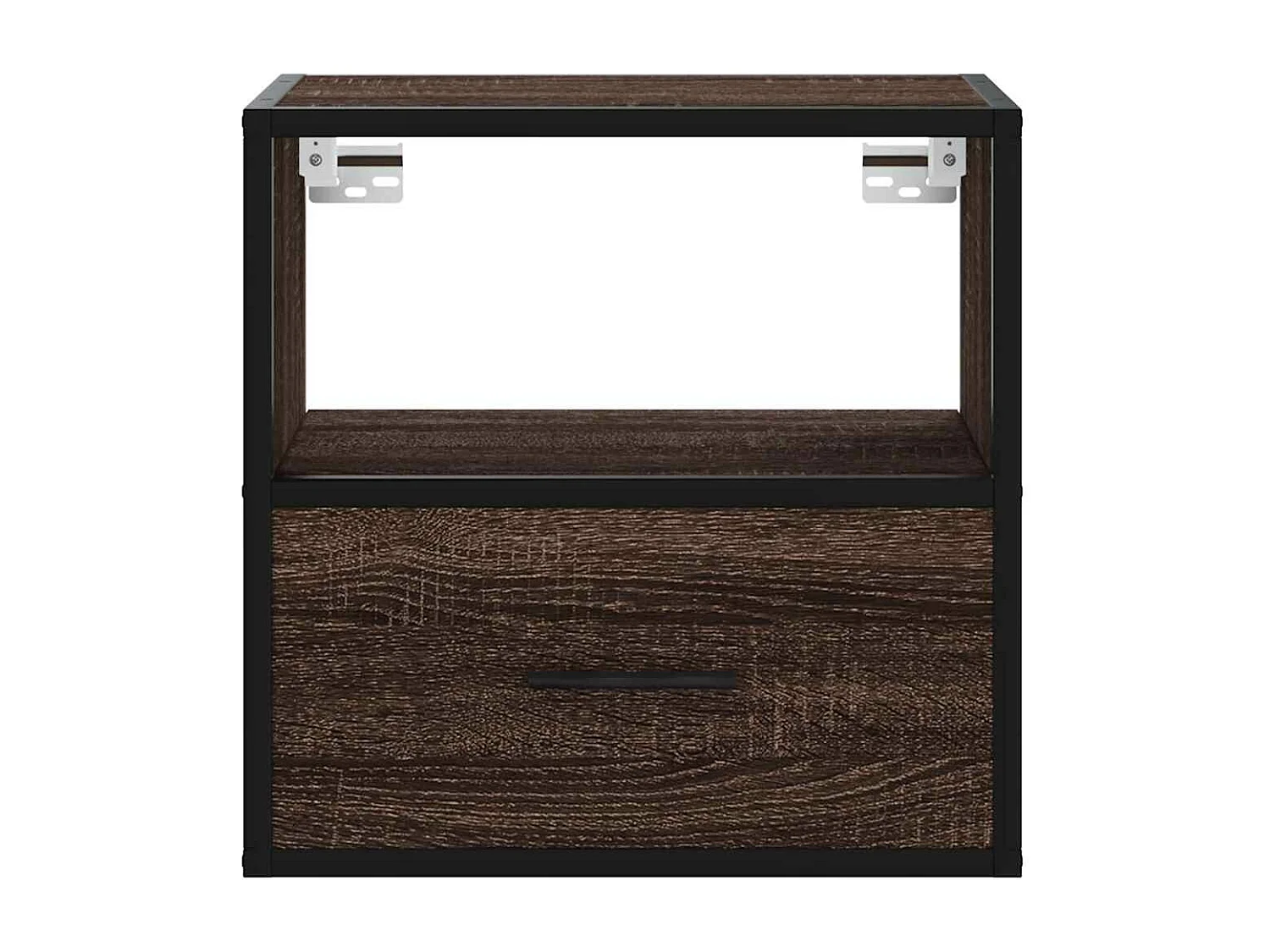 Table de chevet murale chêne marron 40x31x39,5 cm