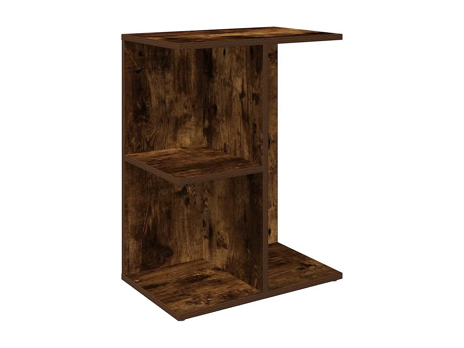 Nachtkastje 46,5x29x61 cm bewerkt hout gerookt eikenkleurig