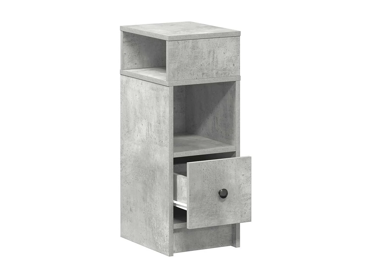 Nachtkastjes 2 st met lade 25x31x66 cm betongrijs