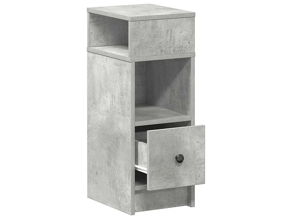 Nachtkastjes 2 st met lade 25x31x66 cm betongrijs