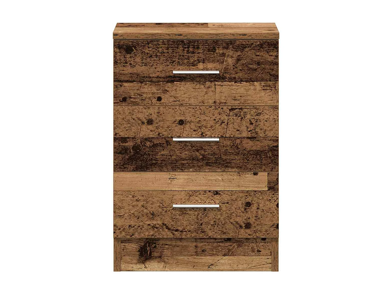 Nachtkastje 38x35x55 cm bewerkt hout oud houtkleurig