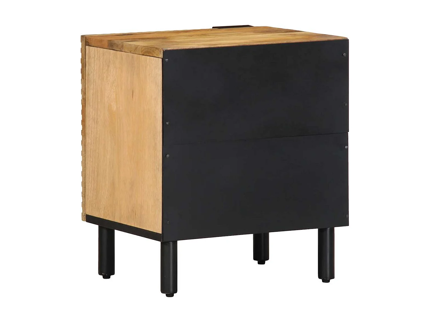 Nachttische 2 Stk. Braun 40x33x46 cm Massivholz Mango