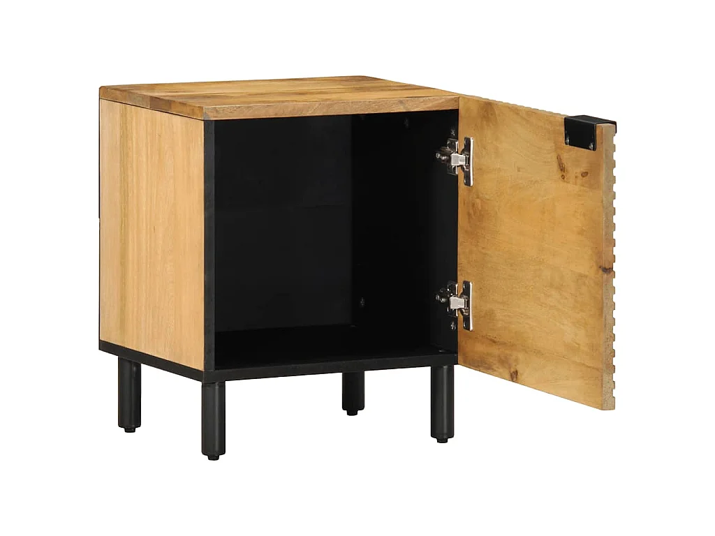 Nachtkastjes 2 st 40x33x46 cm massief mangohout bruin