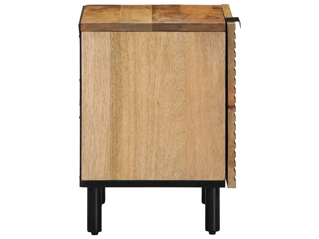 Nachtkastjes 2 st 40x33x46 cm massief mangohout bruin