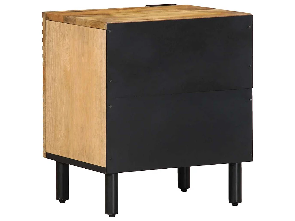 Nachtkastjes 2 st 40x33x46 cm massief mangohout bruin