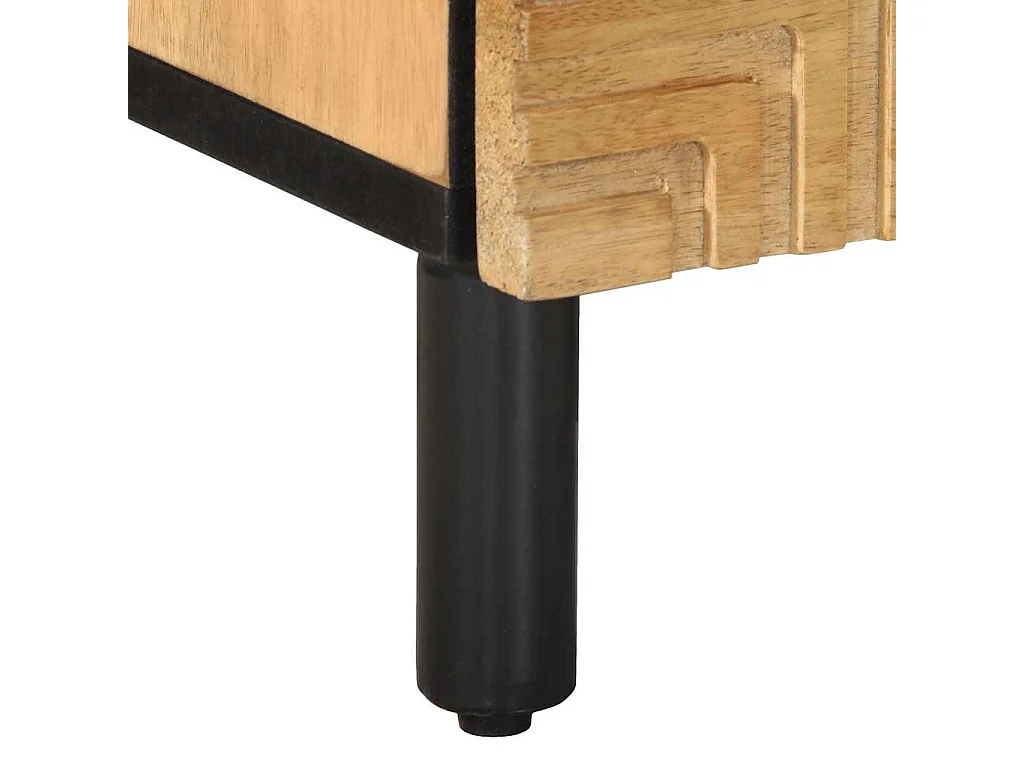 Nachtkastjes 2 st 40x33x46 cm massief mangohout bruin