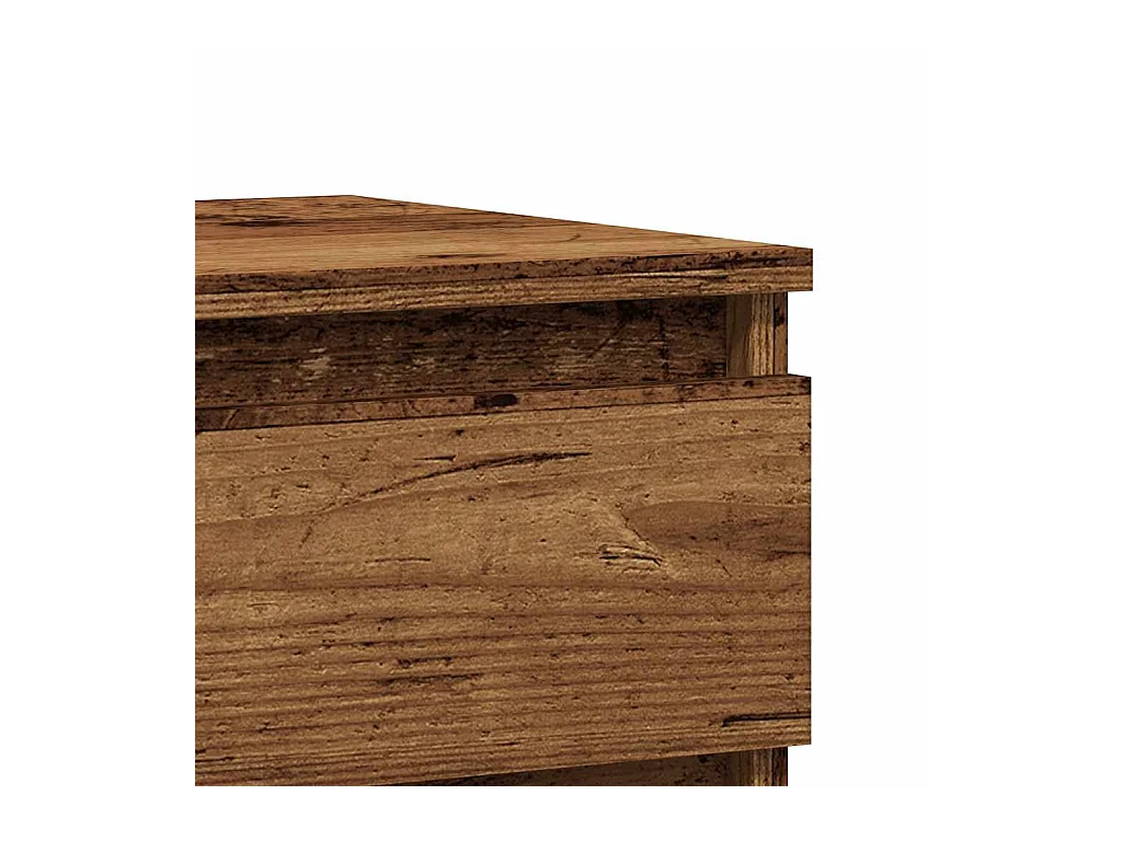 Table de chevet vieux bois 40x35x50 cm bois d’ingénierie