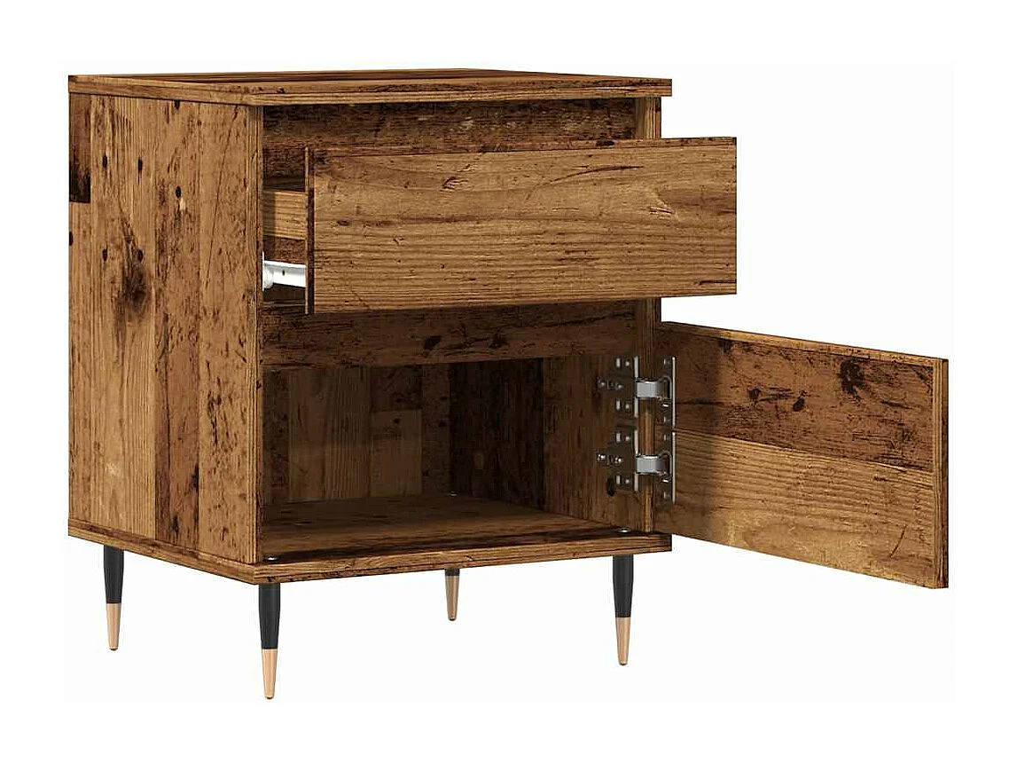 Nachttisch Altholz-Optik 40x35x50 cm Holzwerkstoff