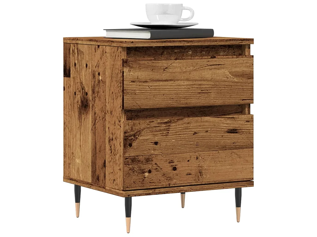 Nachttisch Altholz-Optik 40x35x50 cm Holzwerkstoff