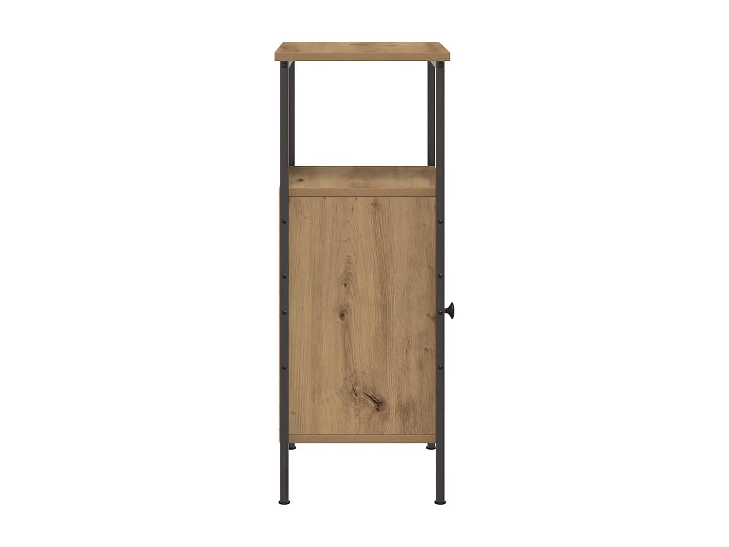 Table de chevet chêne artisanal 41x31x80 cm bois d'ingénierie