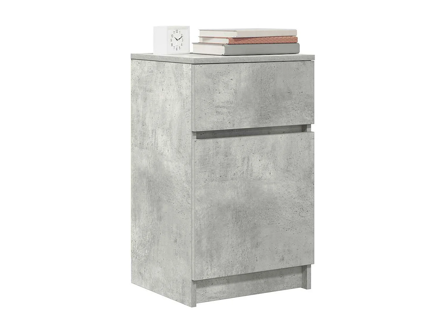 Tables de chevet 2 pcs gris béton 39x35x65 cm bois ingénierie