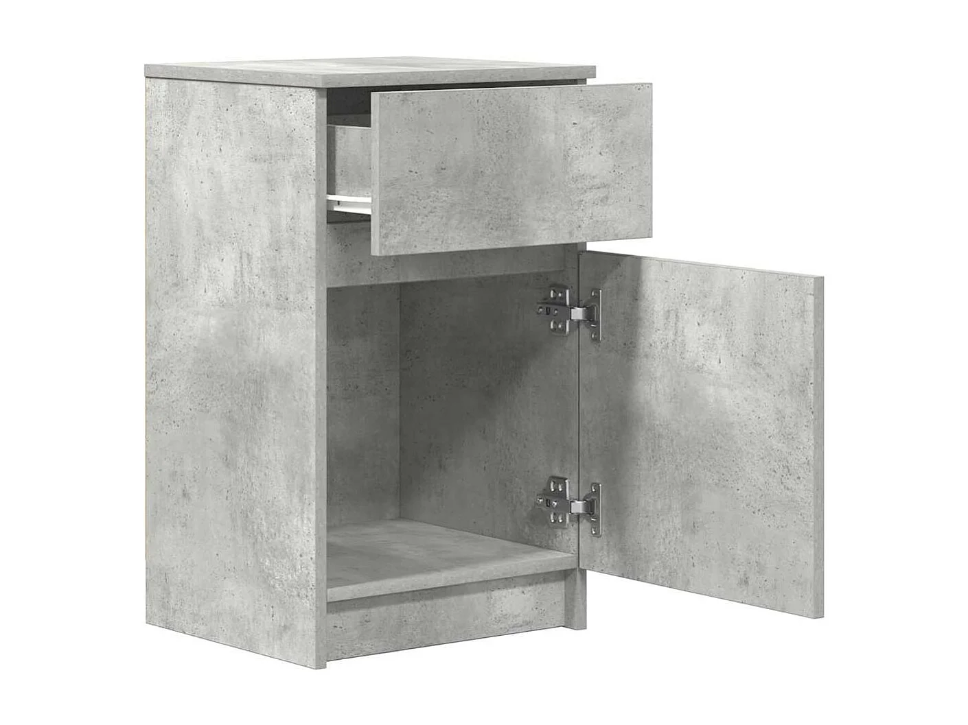 Nachtkastjes 2 st 39x35x65 cm bewerkt hout betongrijs